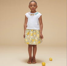 Load image into Gallery viewer, LEMON METALLIC SKIRT