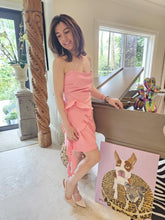 Load image into Gallery viewer, PINK STRAPLESS MINI DRESS