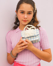 Load image into Gallery viewer, FUCHSIA RUFFLE DENIM SKIRT