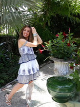 Load image into Gallery viewer, NAVY STRIPED EMBROIDERED SET