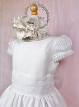 Load image into Gallery viewer, OFF-WHITE PLEATED DETAIL COMMUNION DRESS