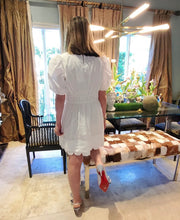 Load image into Gallery viewer, WHITE RUCHED DETAIL DRESS