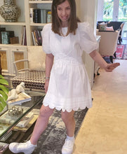 Load image into Gallery viewer, WHITE RUCHED DETAIL DRESS
