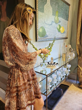 Load image into Gallery viewer, BROWN PAISLEY PRINT DRESS