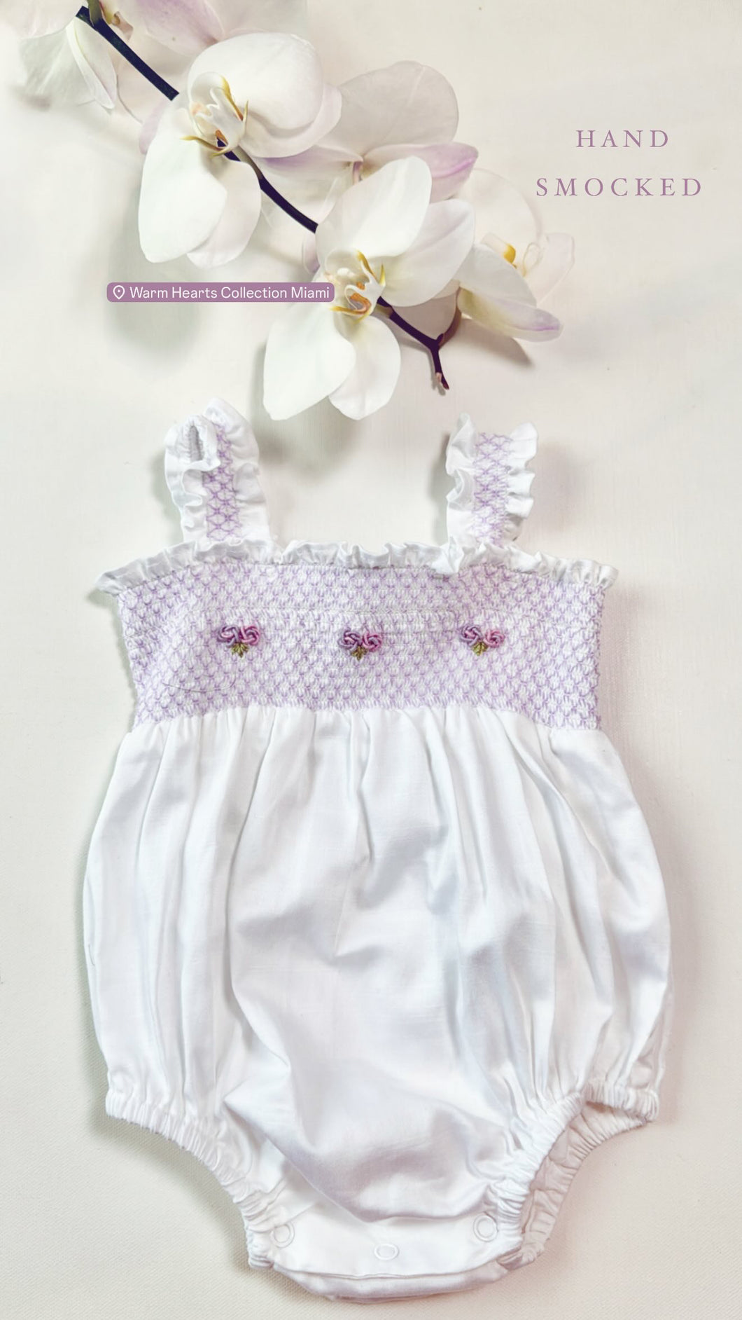 LILAC SMOCKED EMBROIDERY BUBBLE