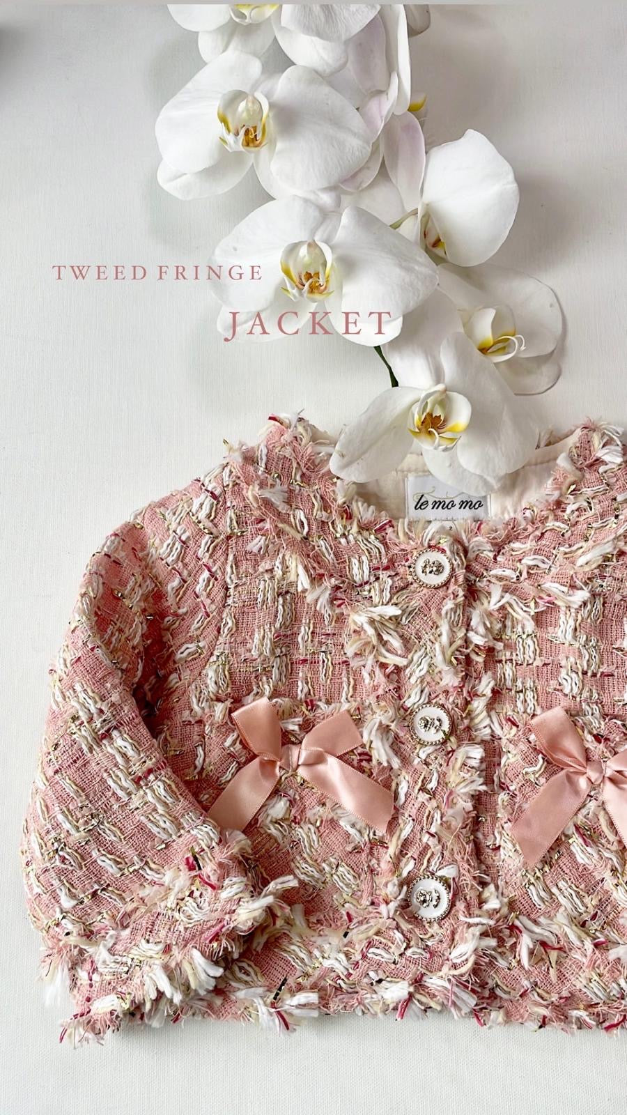 RASPBERRY FRINGE JACKET