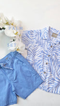 Load image into Gallery viewer, BLUE LINEN PALM SET
