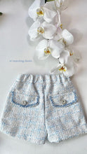 Load image into Gallery viewer, BLUE TWEED SHORT SET
