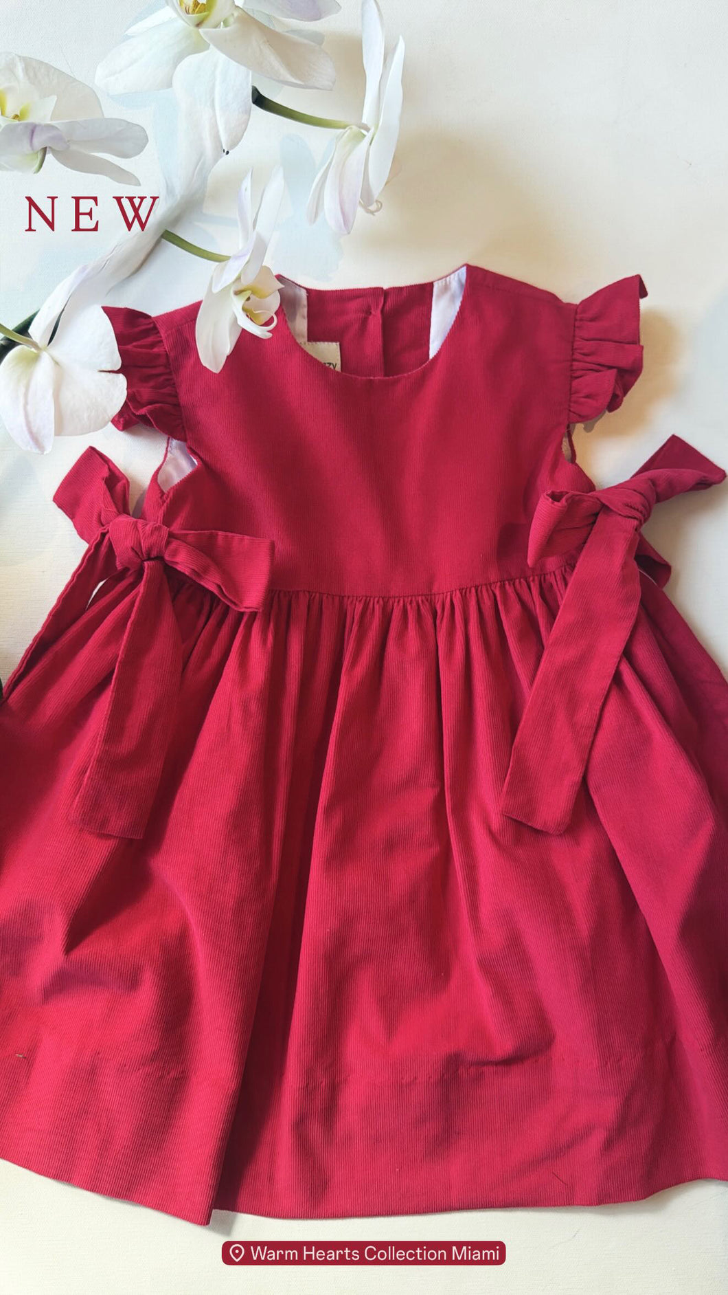 RED CORDUROY DRESS