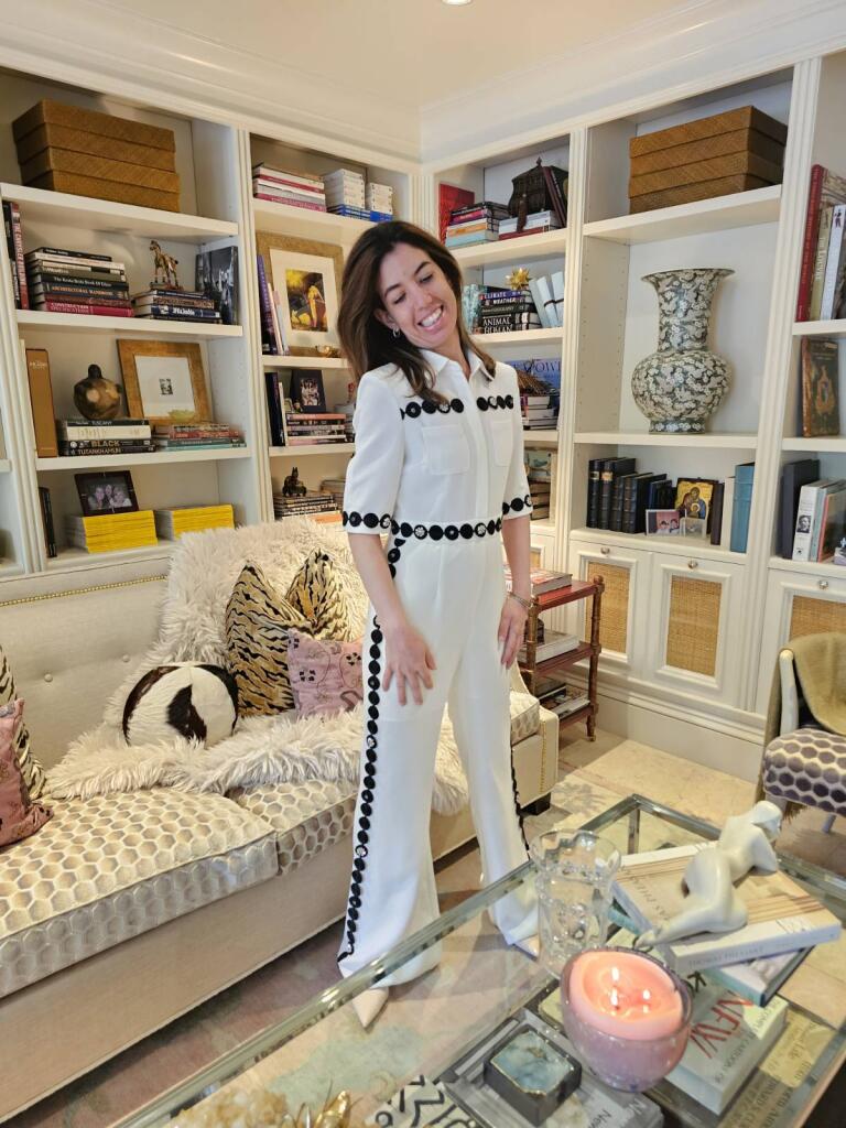 WHITE|BLACK CIRCLED JUMPSUIT