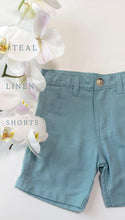 Load image into Gallery viewer, TEAL|WHITE SHORT SET
