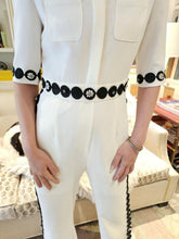 Load image into Gallery viewer, WHITE|BLACK CIRCLED JUMPSUIT
