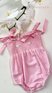 PINK SMOCKED EMBR DUBBLE