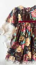 Load image into Gallery viewer, BROWN|MULTI BLOOM DRESS
