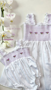 LILAC SMOCKED EMBROIDERY BUBBLE