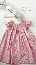 Load image into Gallery viewer, PINK FLORAL SMOCKED DRESS
