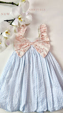 Load image into Gallery viewer, SEERSUCKER TOILE BOW DRESS
