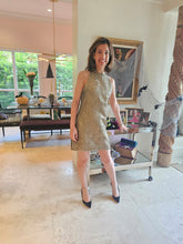 Load image into Gallery viewer, BRONZE SHIMMER HALTER DRESS
