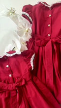 Load image into Gallery viewer, RED SMOCKED EMROIDERY DRESS

