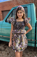 Load image into Gallery viewer, BLACK / MULTI DAISY SKIRT SET
