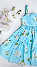 Load image into Gallery viewer, TEAL TIERED DAISY DRESS
