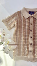 Load image into Gallery viewer, CAMEL STRIPE KNIT TOP
