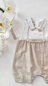 LINEN BUTTONED ROMPER