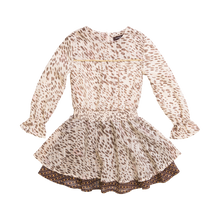 Load image into Gallery viewer, MOCHA SPECKLE CHIFFON DRESS

