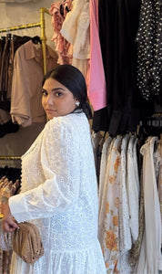 WHITE EMBROIDERED DRESS