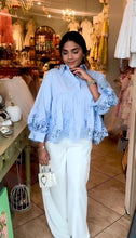 Load image into Gallery viewer, BLUE LACE BLOUSE
