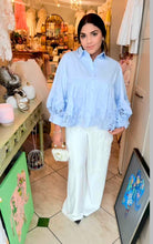 Load image into Gallery viewer, BLUE LACE BLOUSE

