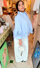 Load image into Gallery viewer, BLUE LACE BLOUSE
