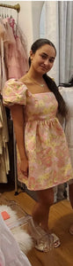 PINK FLOWER BABYDOLL DRESS