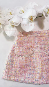 PINK TWEED SKIRT