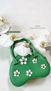 GREEN DAISY JELLY PURSE