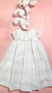 WHITE|IVORY SATIN BOW GOWN