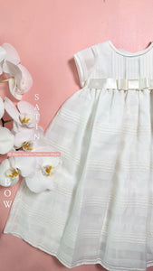 WHITE|IVORY SATIN BOW GOWN