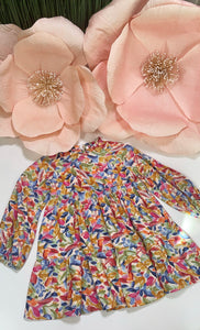 MULTI-COLORED FLORAL DRESS