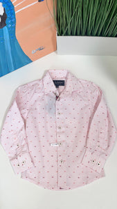 PINK/WINE DOTTED DRESS SHIRT