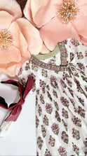 Load image into Gallery viewer, OLIVE|BURGUNDY FLORAL DRESS
