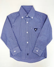 Load image into Gallery viewer, BLUE SWISS DOT SHIRT
