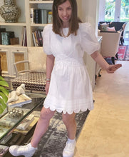 Load image into Gallery viewer, WHITE RUCHED DETAIL DRESS
