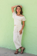 Load image into Gallery viewer, WHITE SPARKLE BAMBULA PANT SET
