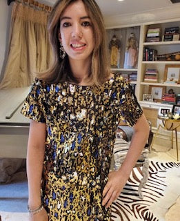 SEQUIN LEOPARD DRESS