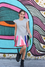 Load image into Gallery viewer, GREY COLORBLOCK SCUBA DRESS
