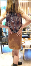 Load image into Gallery viewer, MAHOGANY FAUX LEATHER SKIRT
