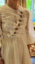 Load image into Gallery viewer, GOLD LUREX ORGANZA BOW DETAIL DRESS
