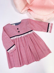 PINK/RED PLAID DRESS